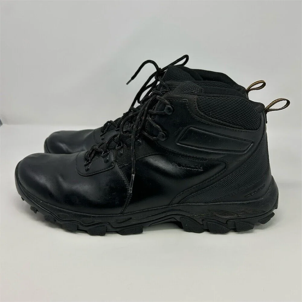 Columbia Men's Waterproof Hiking Boots Black Mid-Top Lace-Up Outdoor Size 17